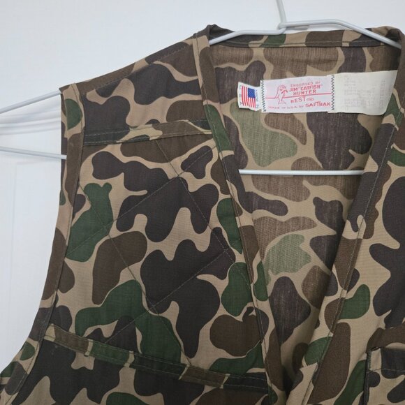 Jim Catfish Hunter SafTbak Men’s Vest Brown/Camo Large - Picture 4 of 9